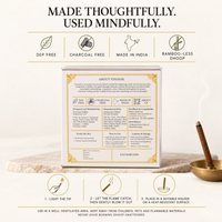 Back of the Vinayak dhoop box: DEP-free, charcoal-free, made in India