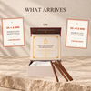 Aditya bambooless dhoop box contents: 45 sticks of 6 mm or 30 sticks of 12 mm, holder included
