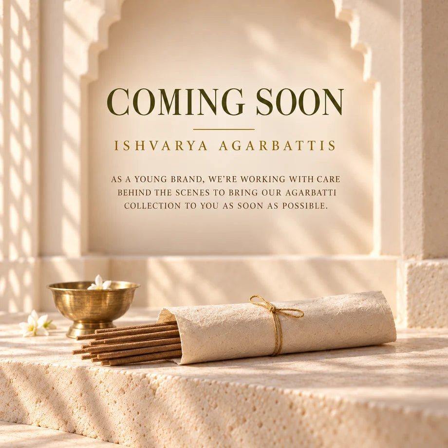 Ishvarya deity-inspired agarbatti, DEP-free and charcoal-free, with holder, coming soon